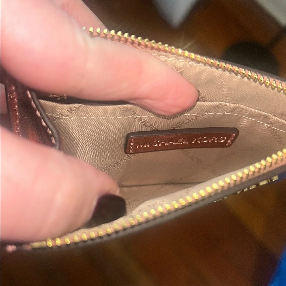 Michael Kors Jet Set Travel Small Top Zip Coin Pouch Primrose Patent - Picture 3 of 5